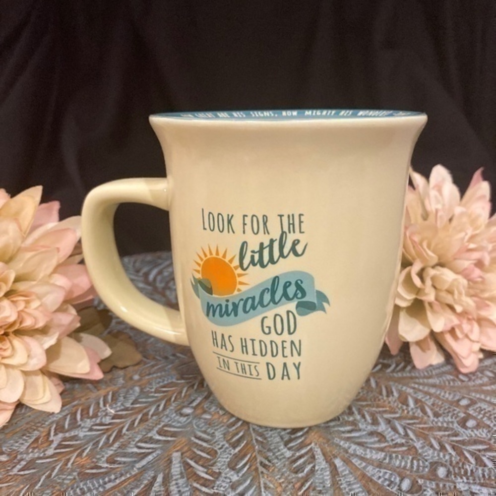 Abbey Gift Mug “Look for the little miracles God has hidden in this Day”